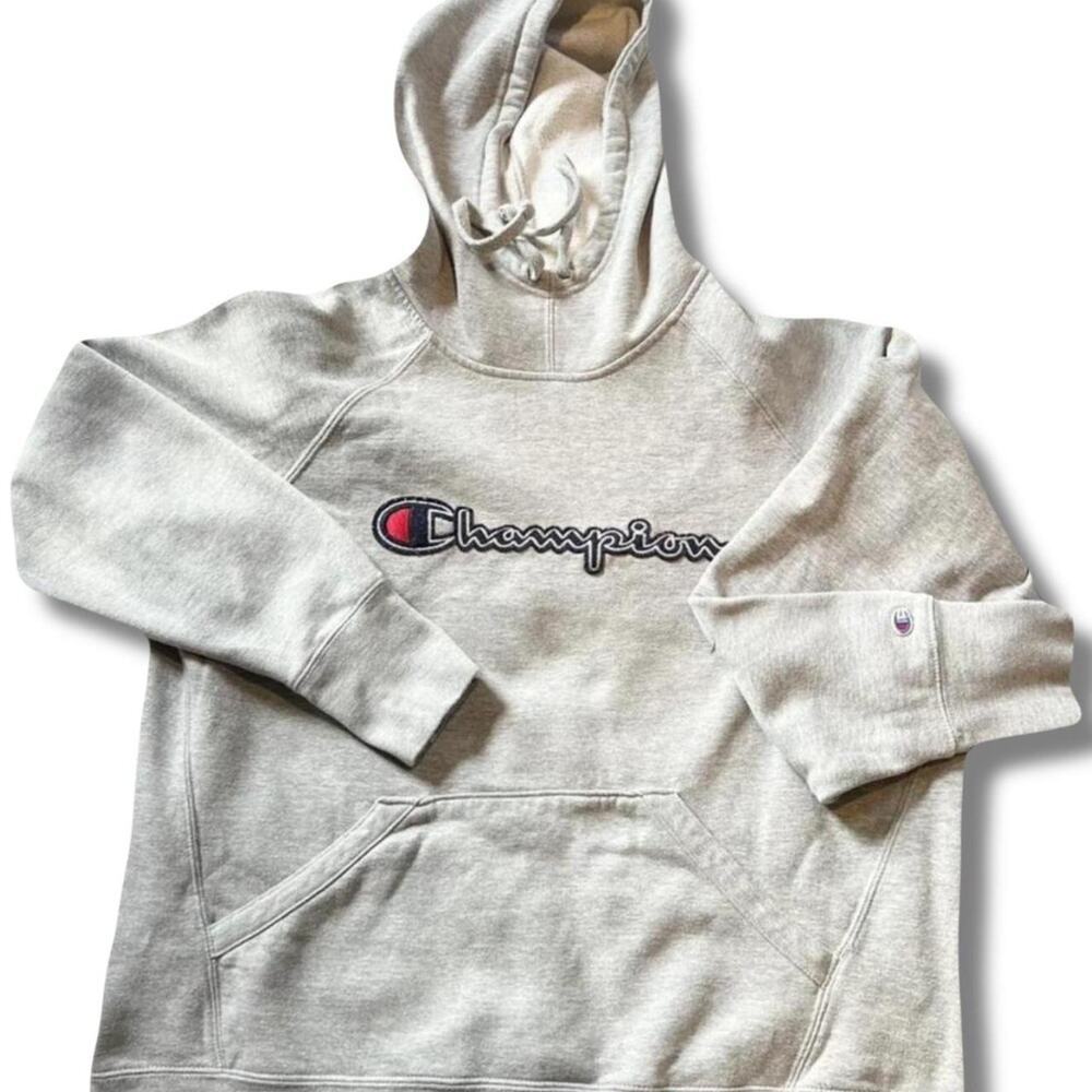 Champion grey hoodie size large